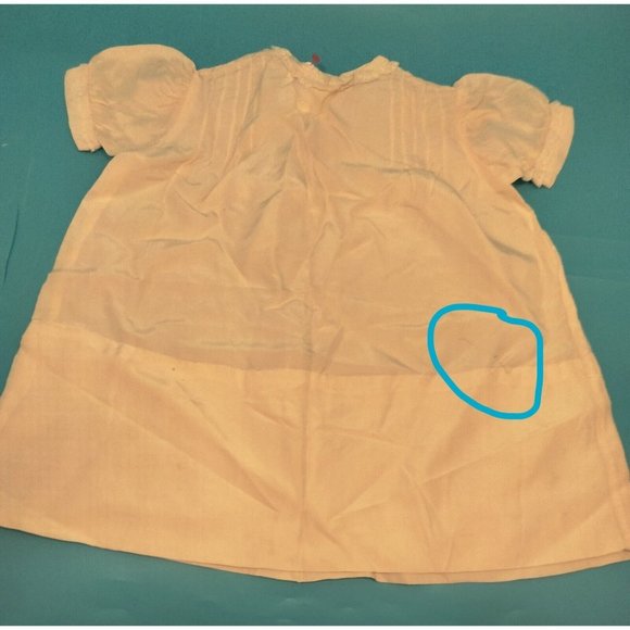 Antique Vintage Ivory Lace Satin Baby Dress Handmade Baptism Infant 12 Months - Picture 11 of 12